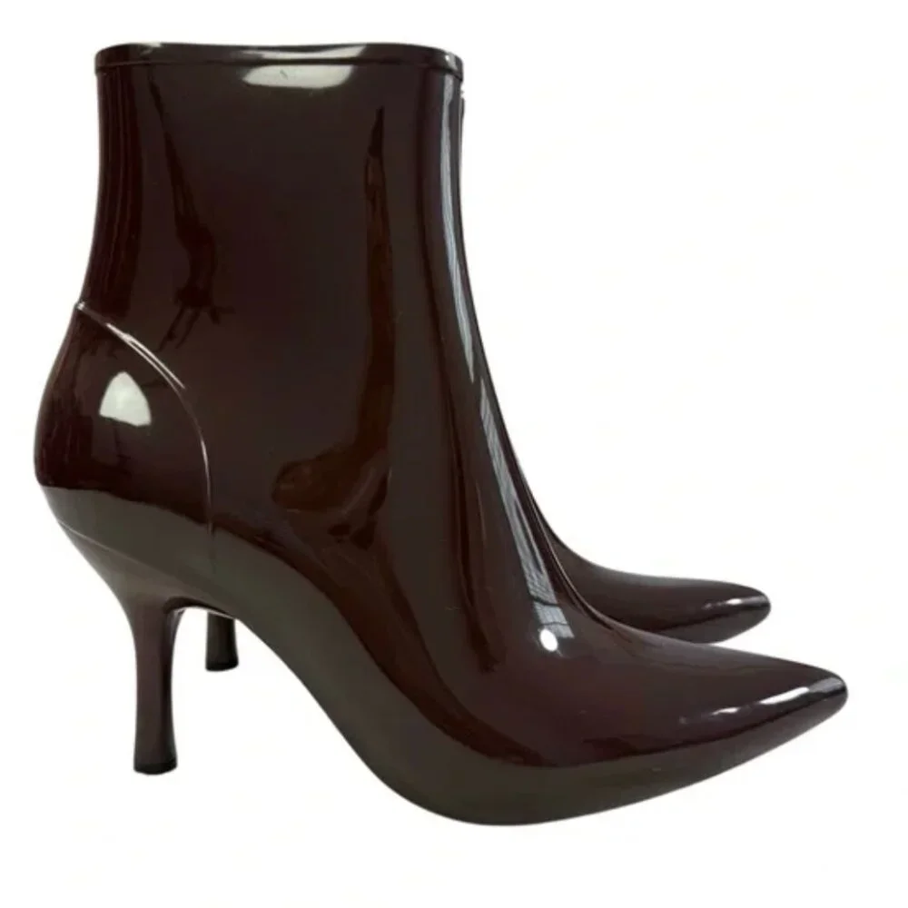 NEW Jeffrey Campbell Puddles Bootie (Women) 9M, WINE SHINY